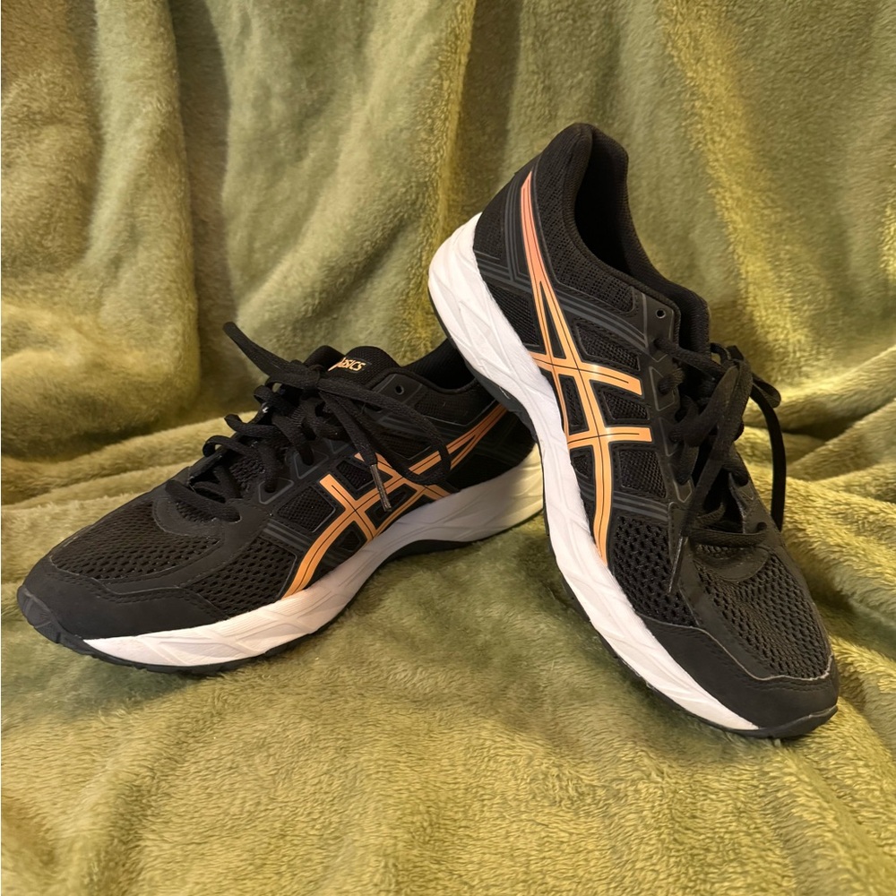 ASICS Black and Gold Athletic Shoes